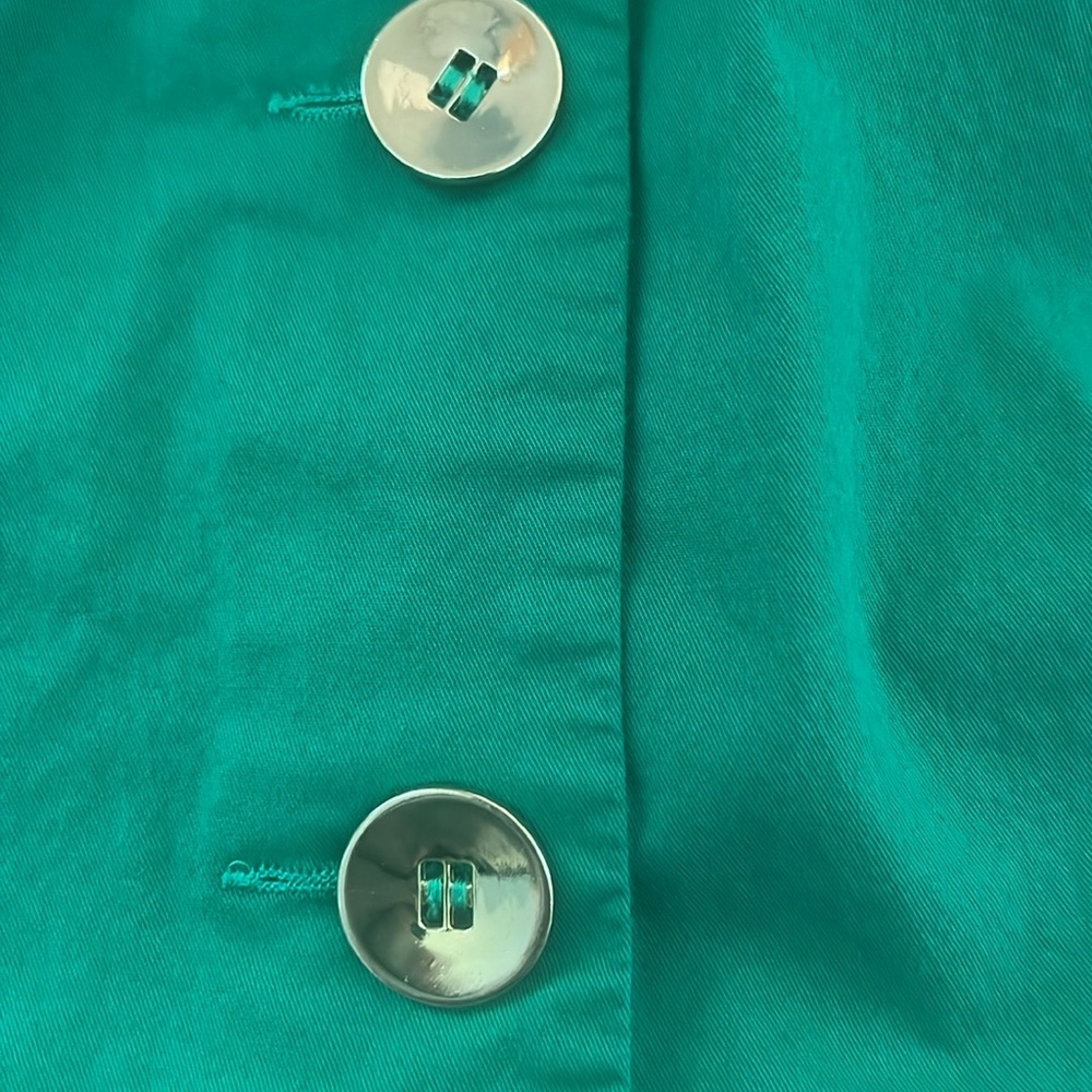 - Live a Little Size XL Kelly Green Button Down Women’s Jacket Long Sleeve - Picture 10 of 11